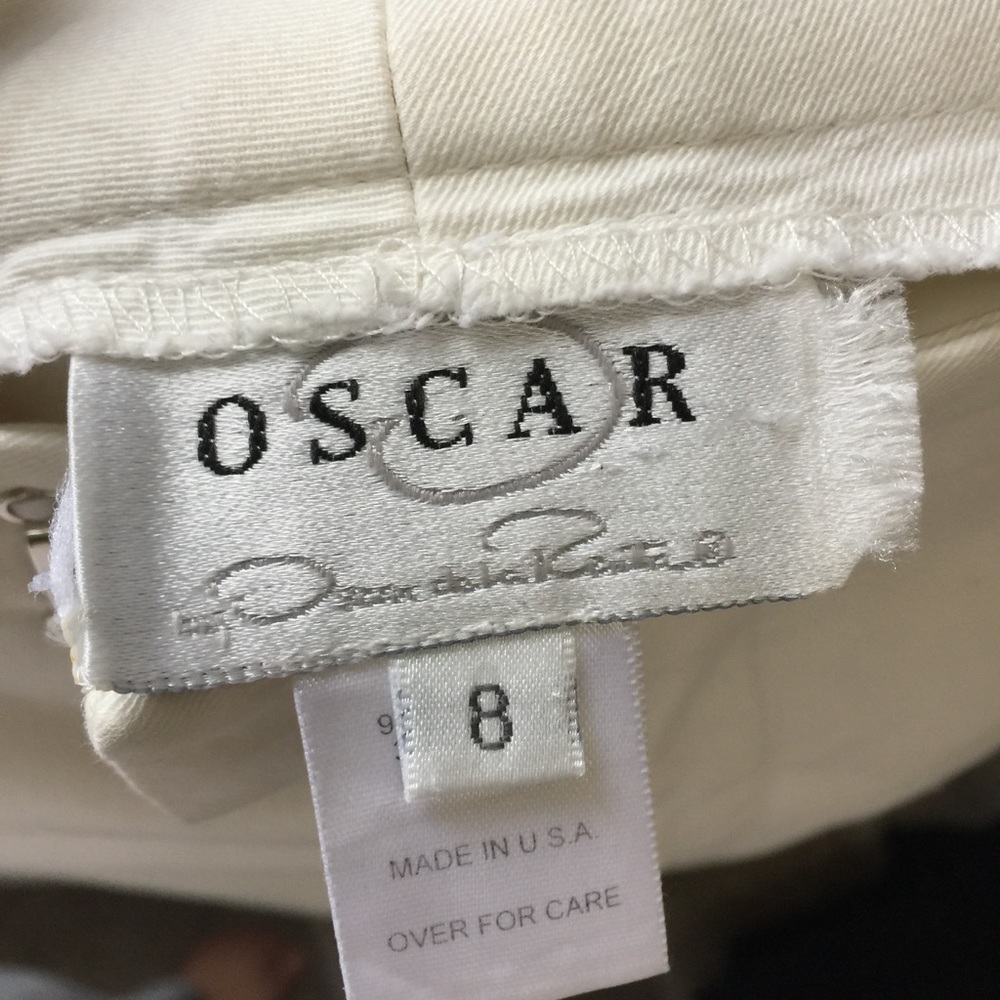Oscar de la Renta High Waist Crop White Pant - Picture 5 of 5